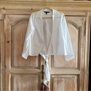 White House Black Market Classic White Blouse